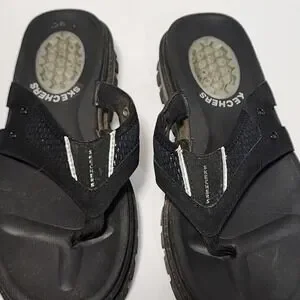 Skechers G-Tech Chunky Black Jammers‎ mens size 8 90s to Y2K Vtg Y2K Skechers Jammers Mens Sz 10.5 Platform Grunge Chunky  main image 4